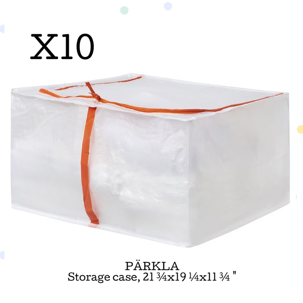 White and Orange Storage Case